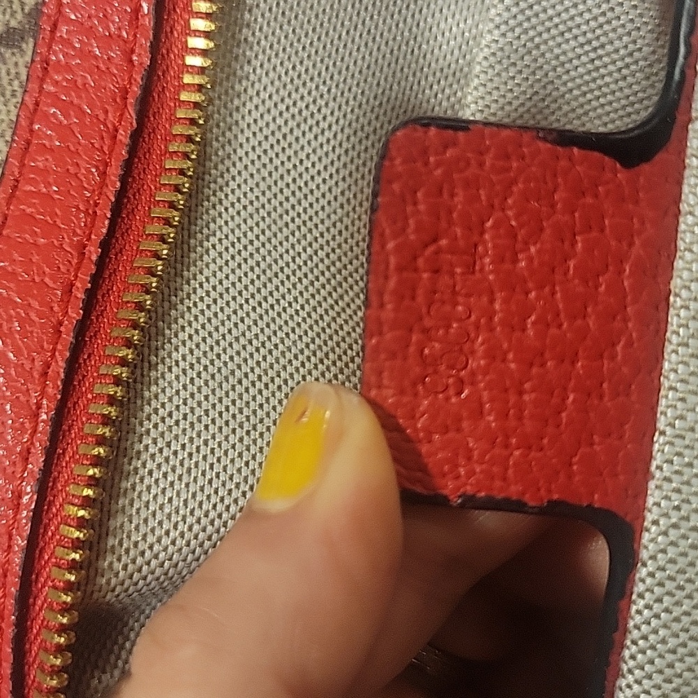 Gucci Red and Brown Apple Print Backpack - Picture 8 of 9